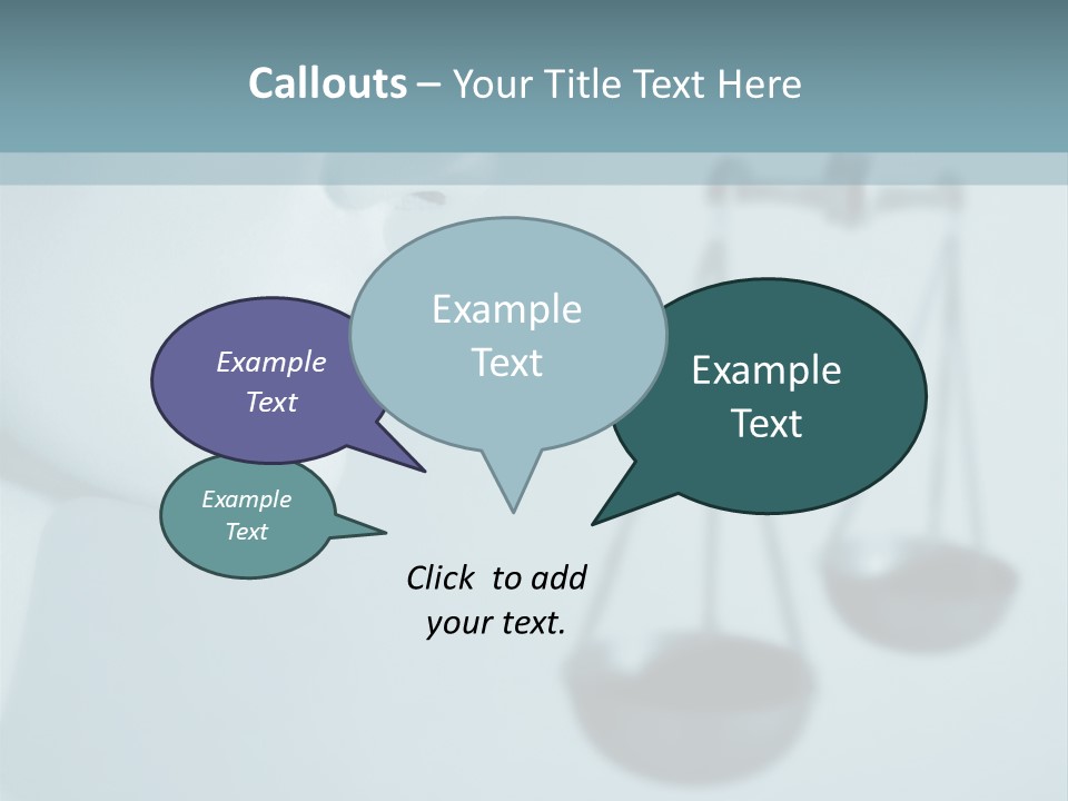 A Lady Holding A Scale With A Blind On Her Head PowerPoint Template