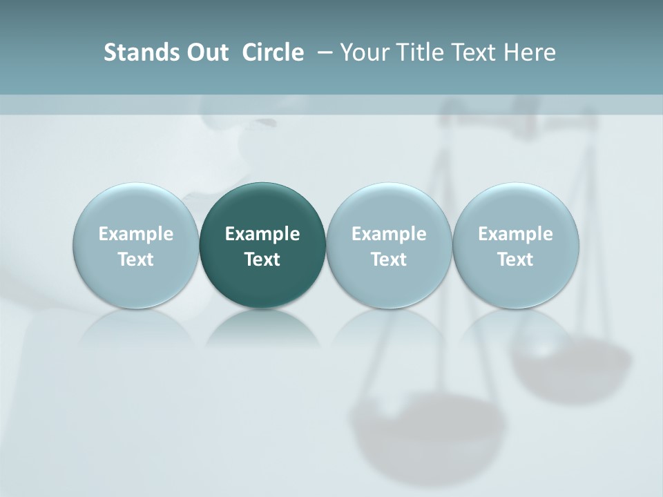 A Lady Holding A Scale With A Blind On Her Head PowerPoint Template