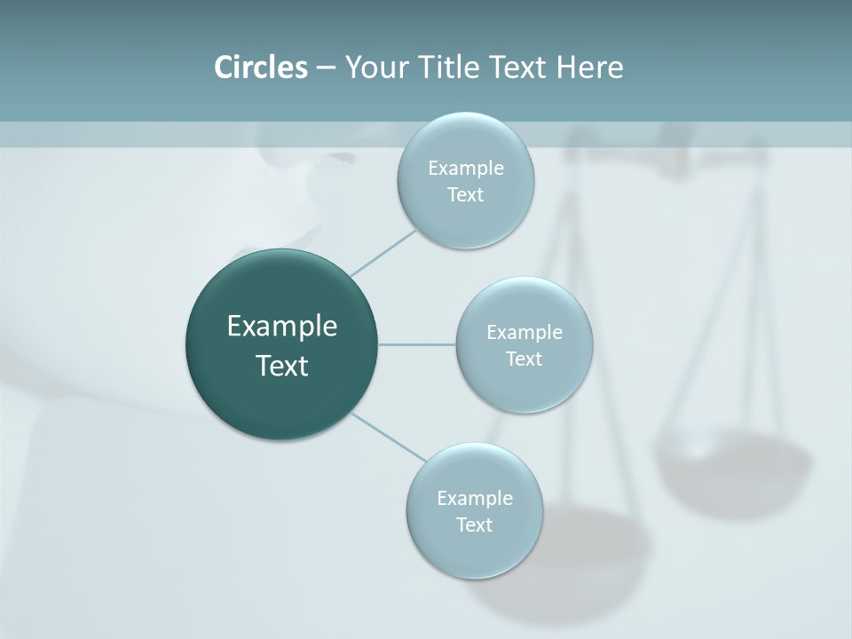 A Lady Holding A Scale With A Blind On Her Head PowerPoint Template