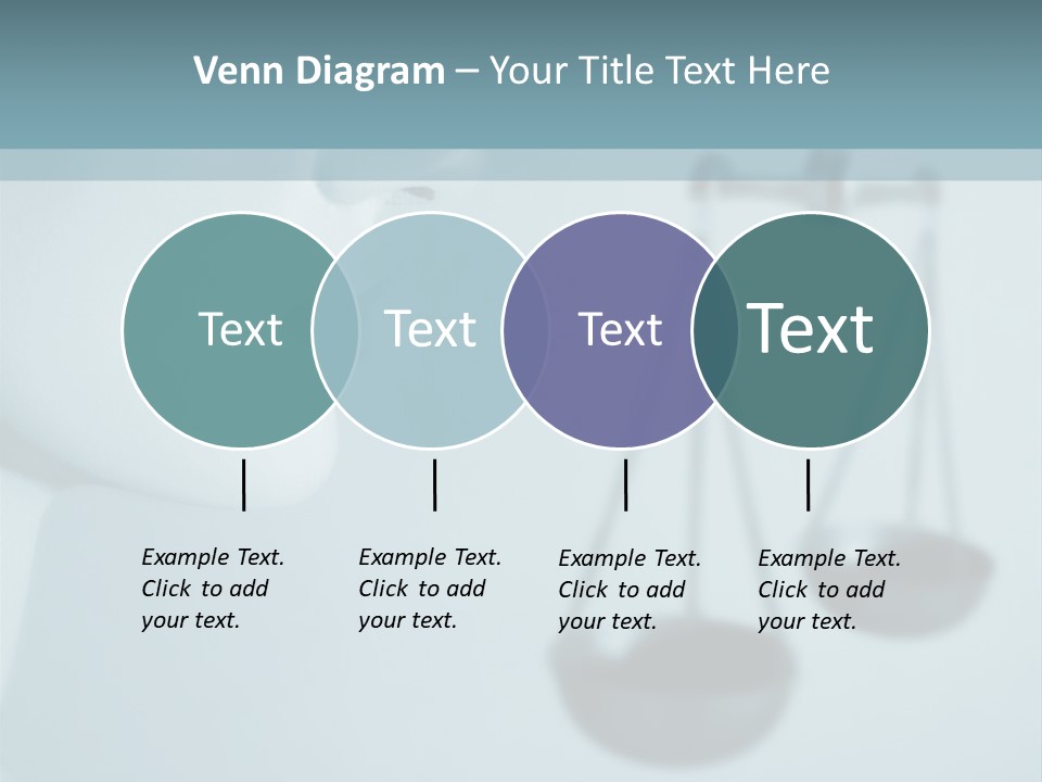 A Lady Holding A Scale With A Blind On Her Head PowerPoint Template