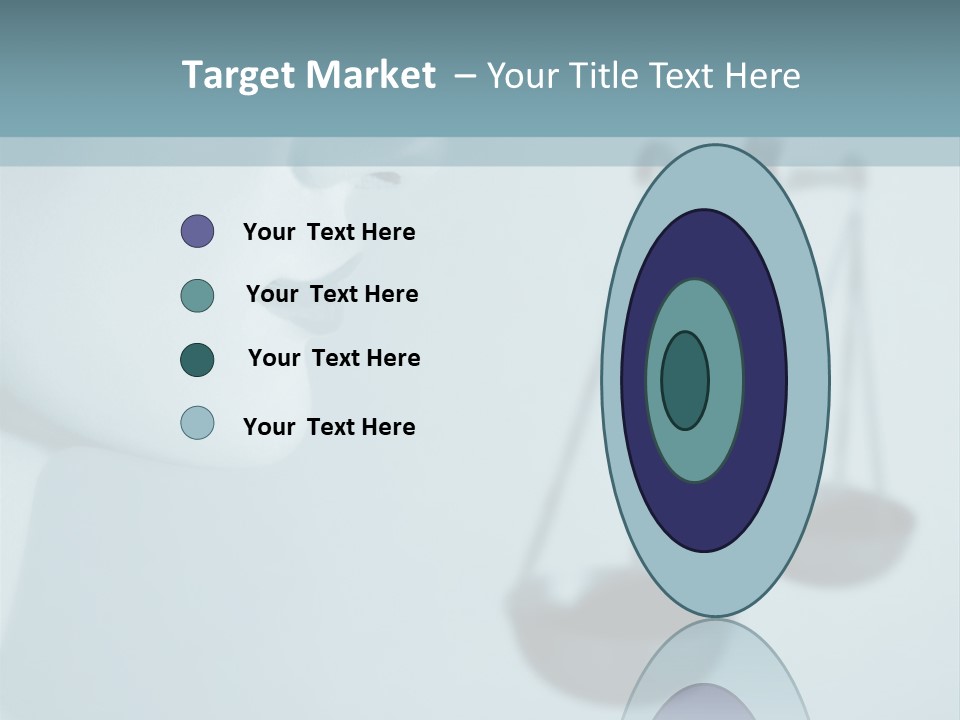 A Lady Holding A Scale With A Blind On Her Head PowerPoint Template