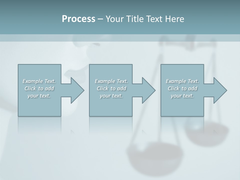 A Lady Holding A Scale With A Blind On Her Head PowerPoint Template