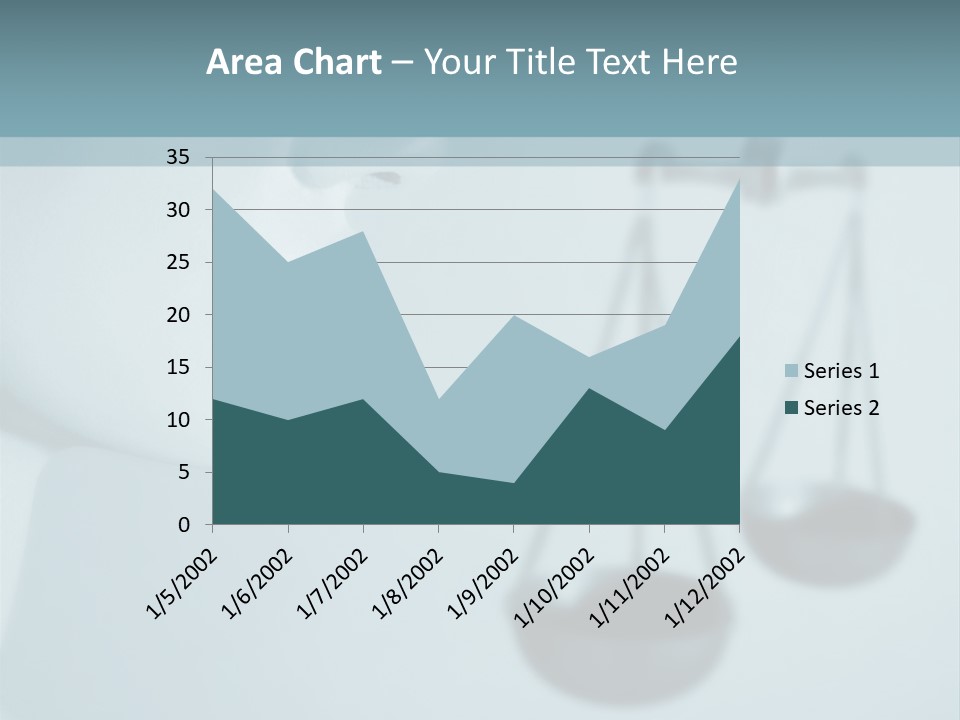 A Lady Holding A Scale With A Blind On Her Head PowerPoint Template