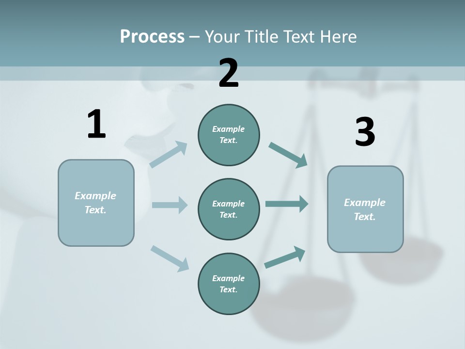 A Lady Holding A Scale With A Blind On Her Head PowerPoint Template