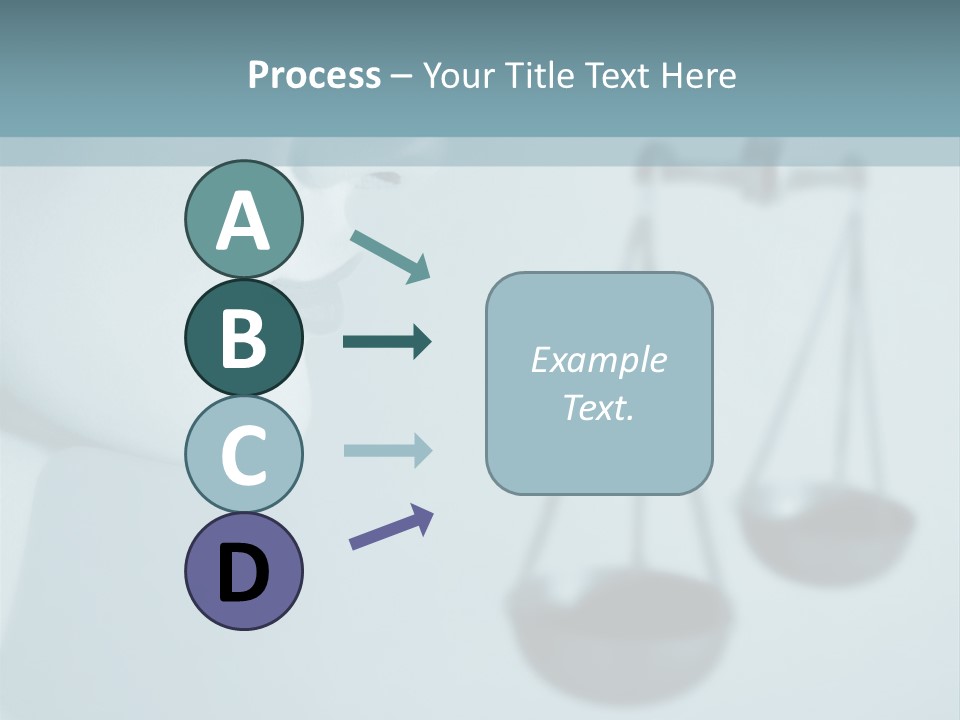 A Lady Holding A Scale With A Blind On Her Head PowerPoint Template