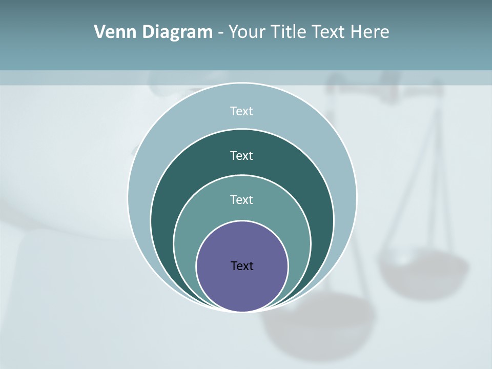 A Lady Holding A Scale With A Blind On Her Head PowerPoint Template