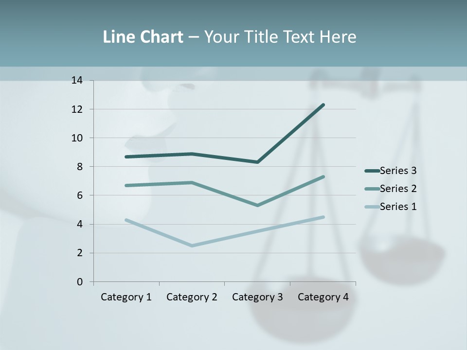 A Lady Holding A Scale With A Blind On Her Head PowerPoint Template