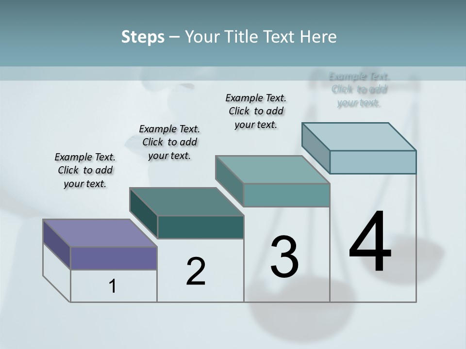 A Lady Holding A Scale With A Blind On Her Head PowerPoint Template