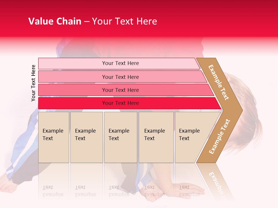 A Cute Four Year Old Boy Wearing Red And Blue Bending Over To Touch His Right Toes. PowerPoint Template