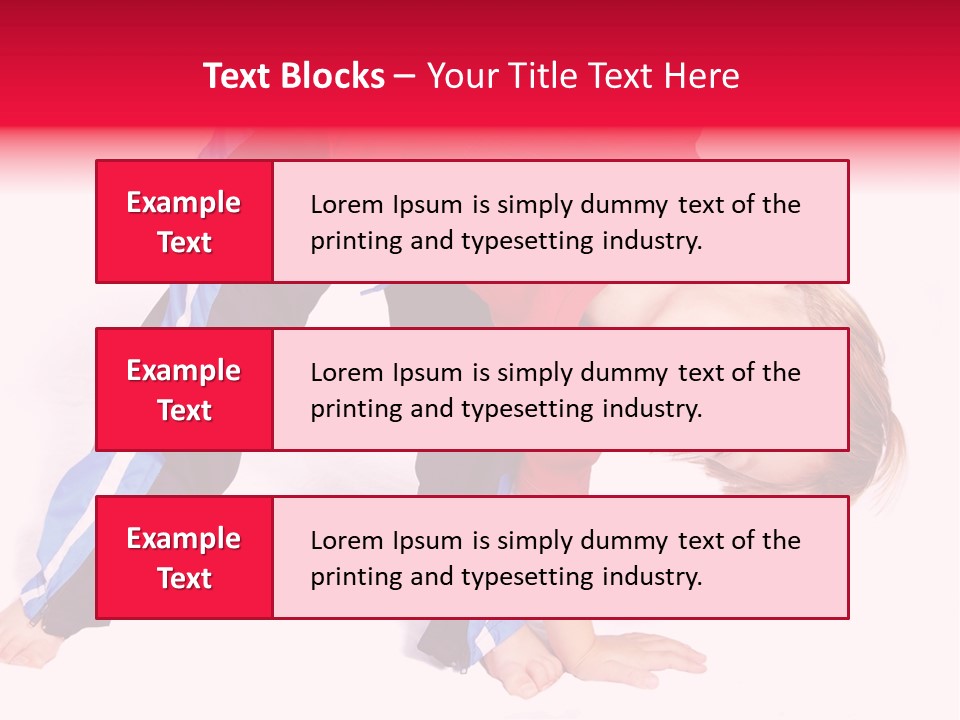 A Cute Four Year Old Boy Wearing Red And Blue Bending Over To Touch His Right Toes. PowerPoint Template