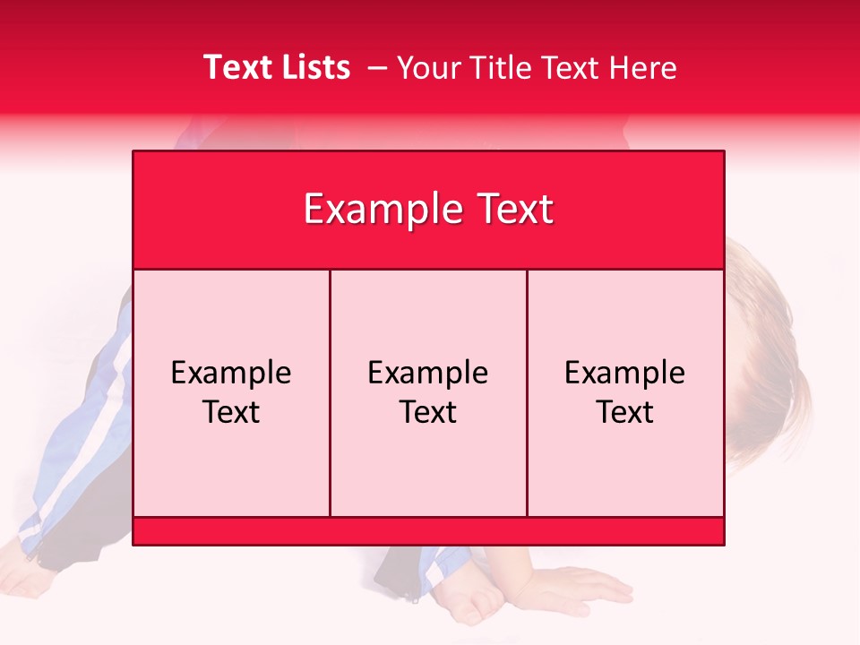 A Cute Four Year Old Boy Wearing Red And Blue Bending Over To Touch His Right Toes. PowerPoint Template