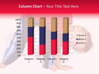 A Cute Four Year Old Boy Wearing Red And Blue Bending Over To Touch His Right Toes. PowerPoint Template