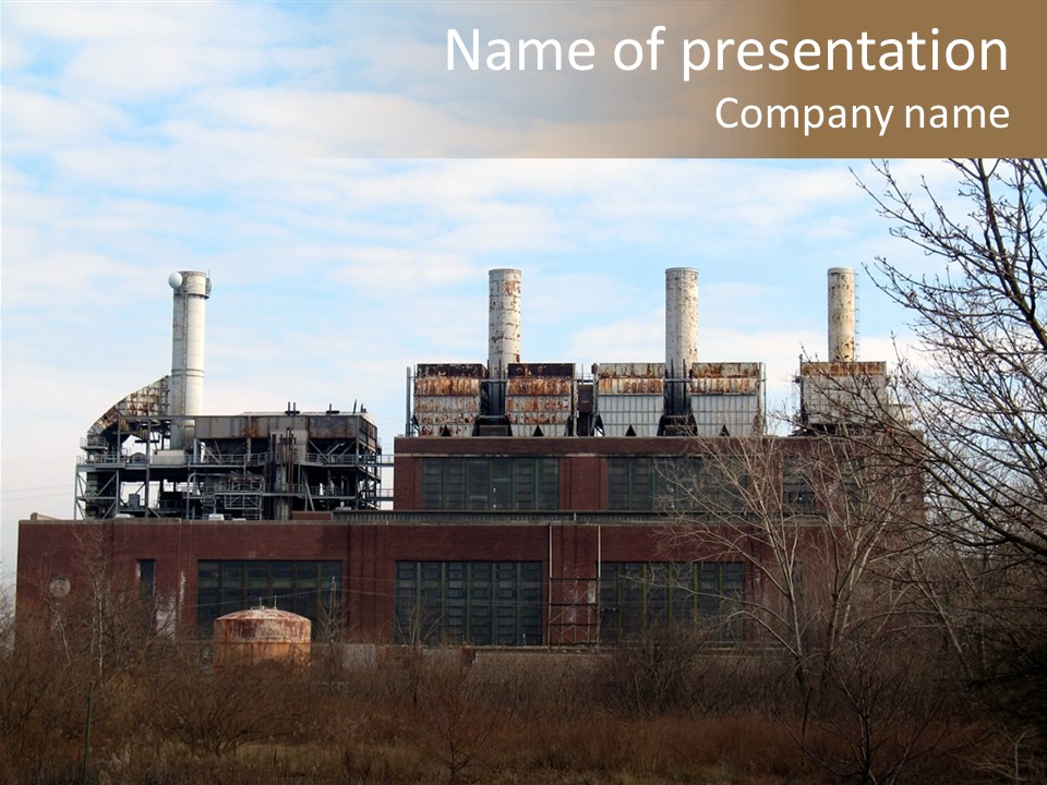 Abandoned Factory - Urban Decay PowerPoint Template