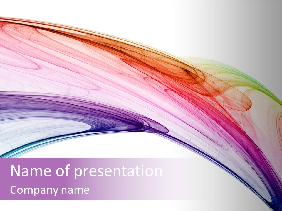 Colorful 3D Rendered Fractal Design (Abstract Background) PowerPoint Template
