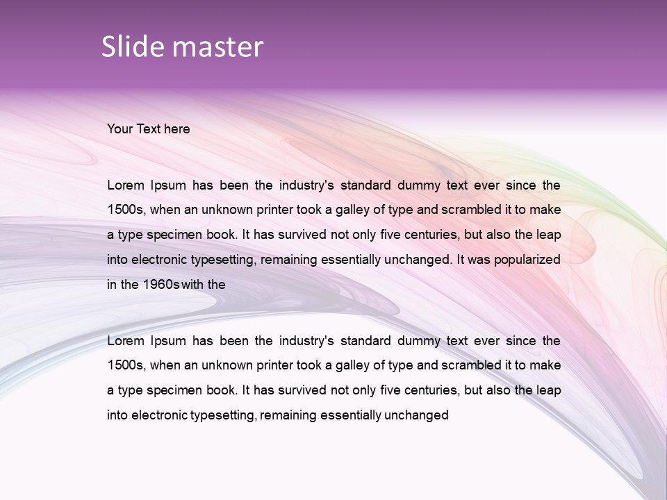 Colorful 3D Rendered Fractal Design (Abstract Background) PowerPoint Template