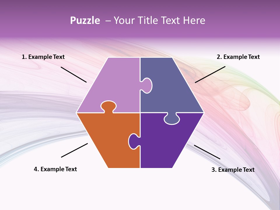 Colorful 3D Rendered Fractal Design (Abstract Background) PowerPoint Template