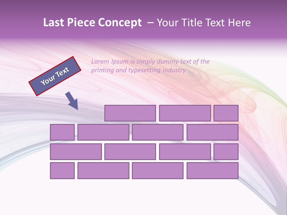 Colorful 3D Rendered Fractal Design (Abstract Background) PowerPoint Template