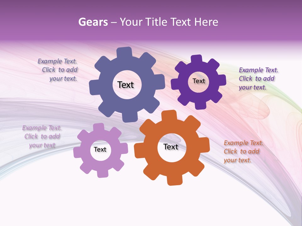 Colorful 3D Rendered Fractal Design (Abstract Background) PowerPoint Template