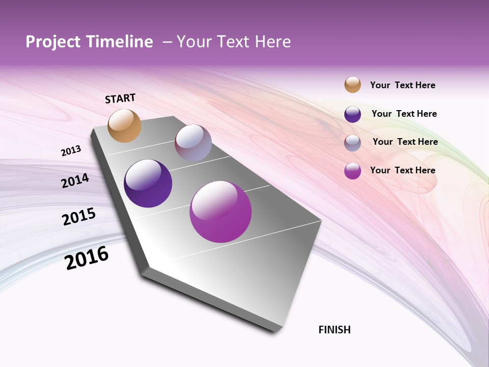 Colorful 3D Rendered Fractal Design (Abstract Background) PowerPoint Template