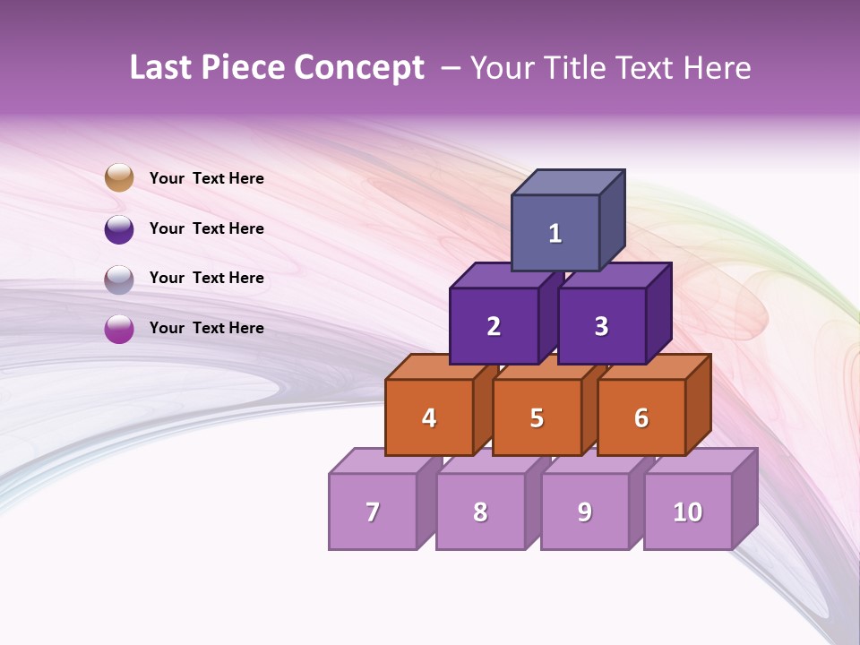 Colorful 3D Rendered Fractal Design (Abstract Background) PowerPoint Template