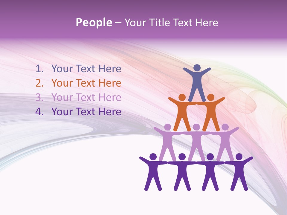 Colorful 3D Rendered Fractal Design (Abstract Background) PowerPoint Template