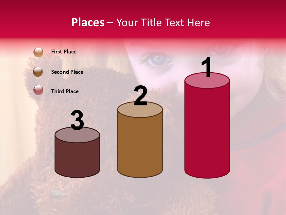 Portrait Of A Girl On A Yellow Background PowerPoint Template