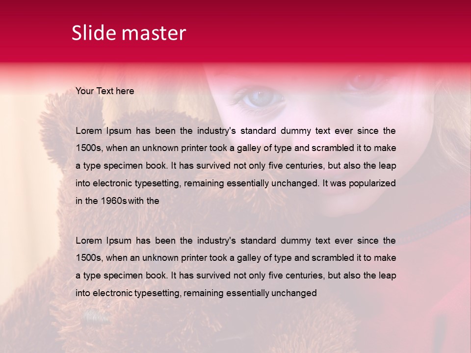 Portrait Of A Girl On A Yellow Background PowerPoint Template