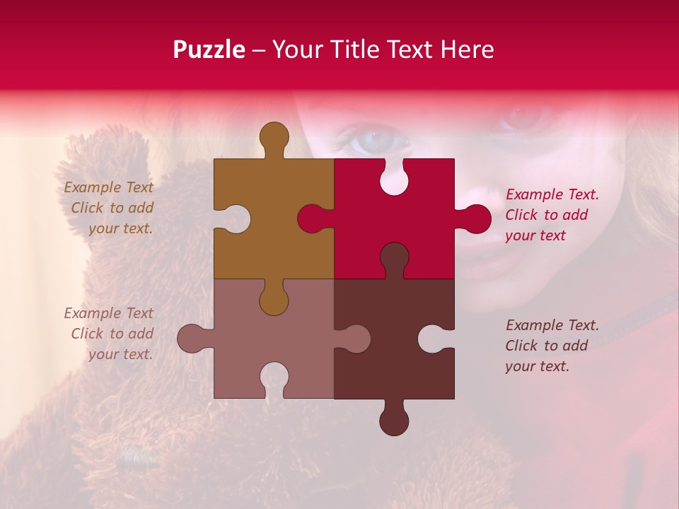 Portrait Of A Girl On A Yellow Background PowerPoint Template