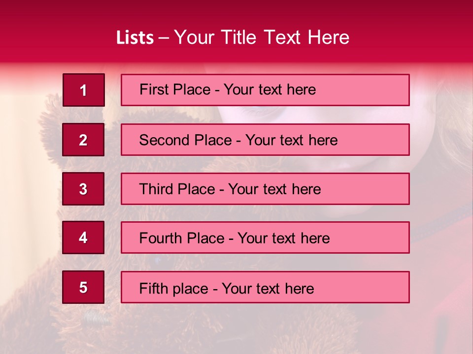 Portrait Of A Girl On A Yellow Background PowerPoint Template