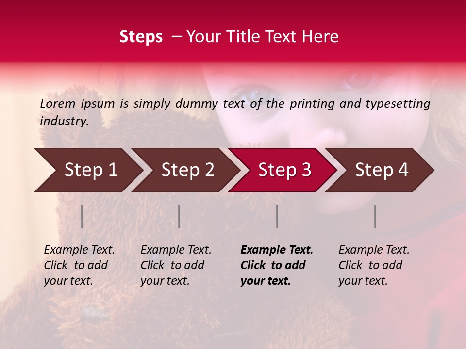 Portrait Of A Girl On A Yellow Background PowerPoint Template