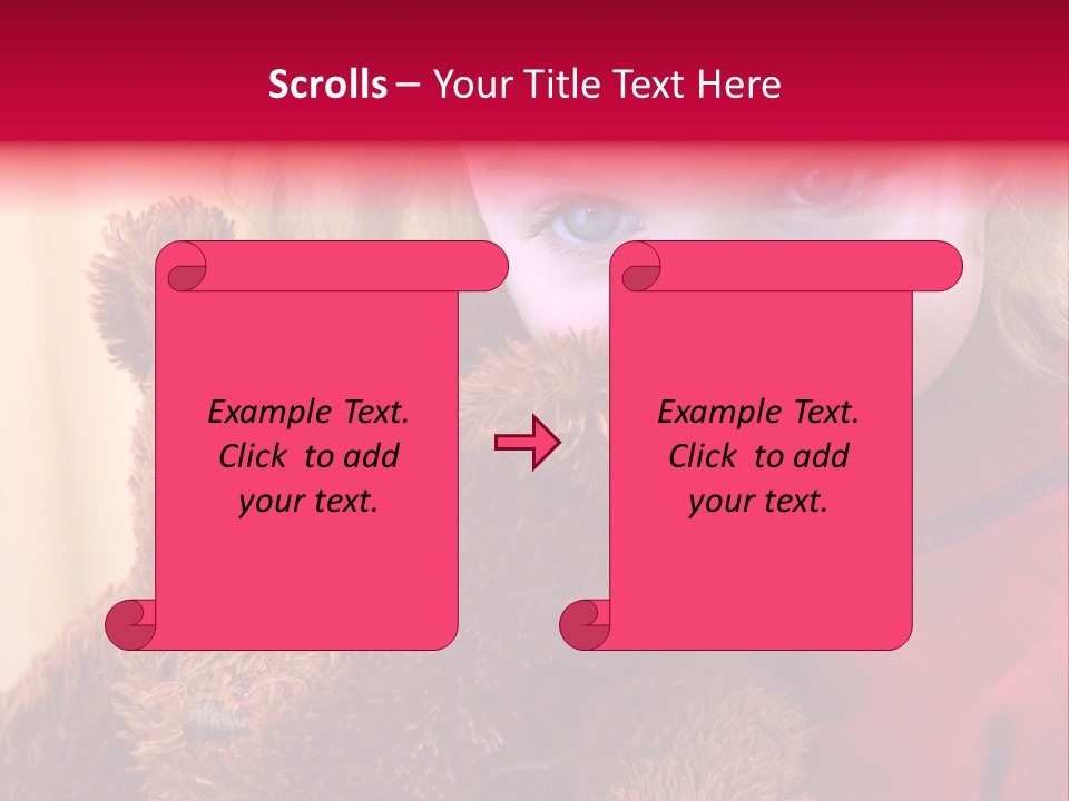 Portrait Of A Girl On A Yellow Background PowerPoint Template