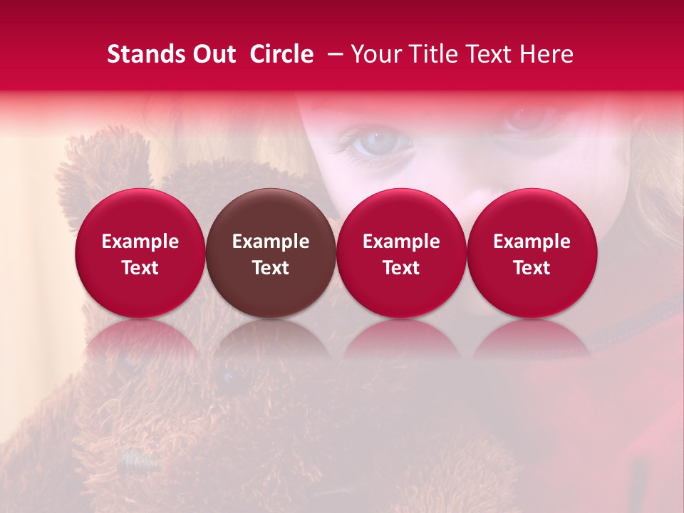 Portrait Of A Girl On A Yellow Background PowerPoint Template