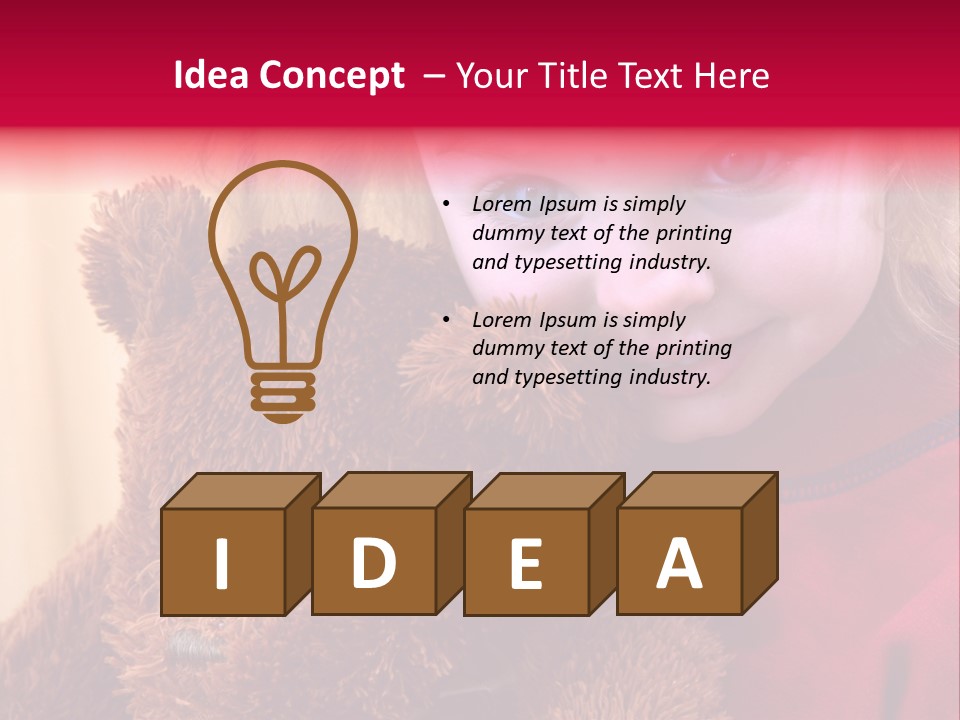 Portrait Of A Girl On A Yellow Background PowerPoint Template