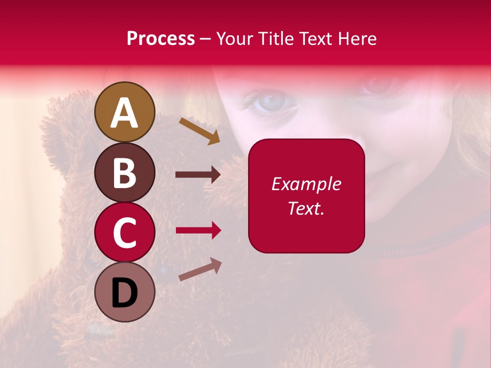 Portrait Of A Girl On A Yellow Background PowerPoint Template