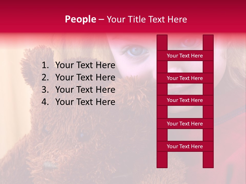 Portrait Of A Girl On A Yellow Background PowerPoint Template