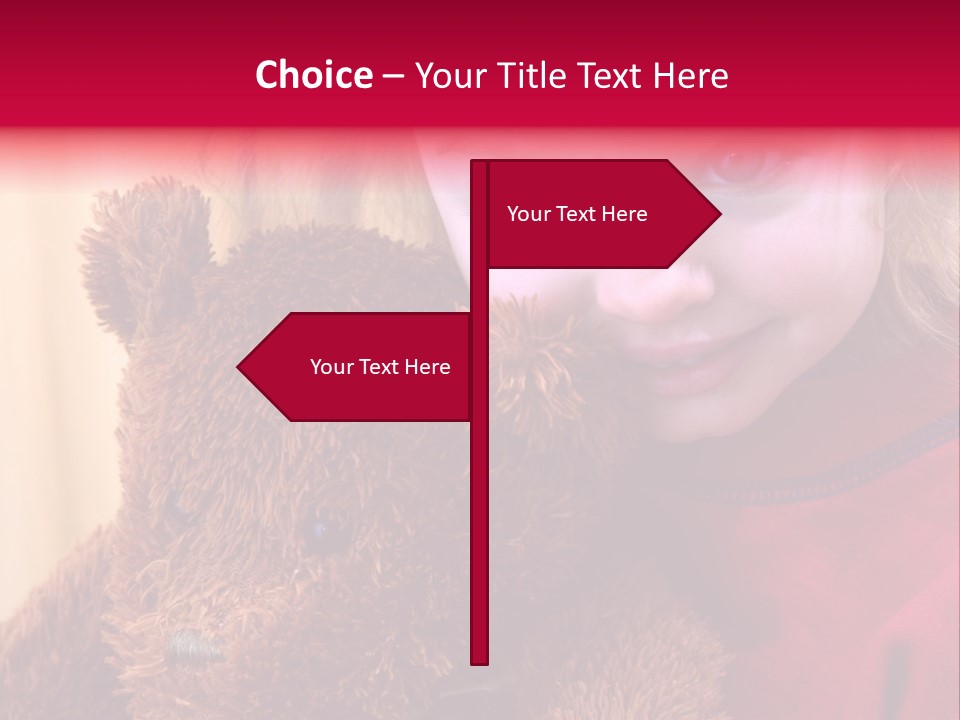 Portrait Of A Girl On A Yellow Background PowerPoint Template