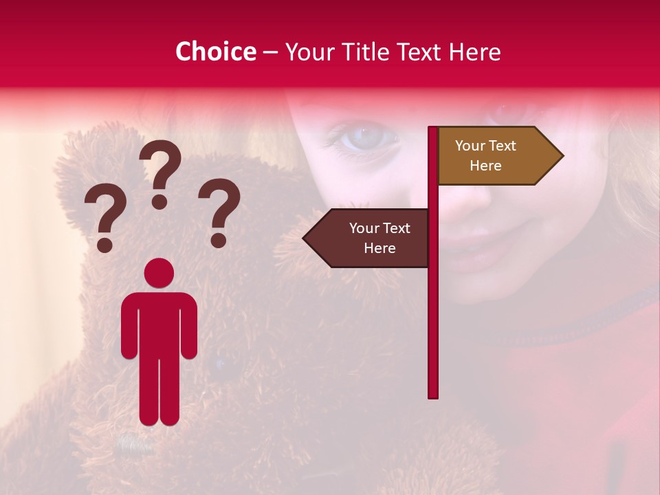 Portrait Of A Girl On A Yellow Background PowerPoint Template