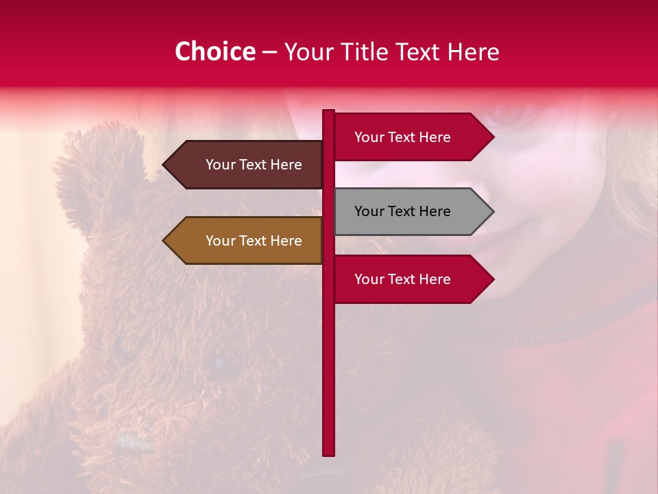 Portrait Of A Girl On A Yellow Background PowerPoint Template