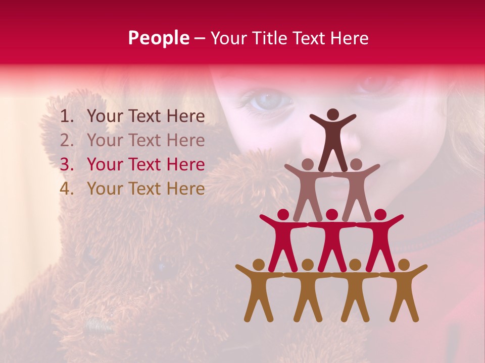 Portrait Of A Girl On A Yellow Background PowerPoint Template