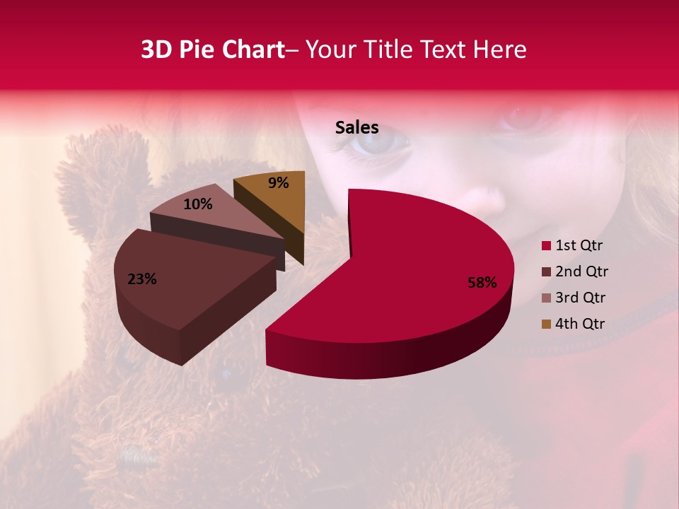 Portrait Of A Girl On A Yellow Background PowerPoint Template