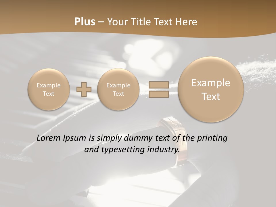 A Person Playing A Piano With A Ring On Their Finger PowerPoint Template
