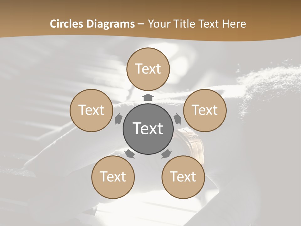 A Person Playing A Piano With A Ring On Their Finger PowerPoint Template