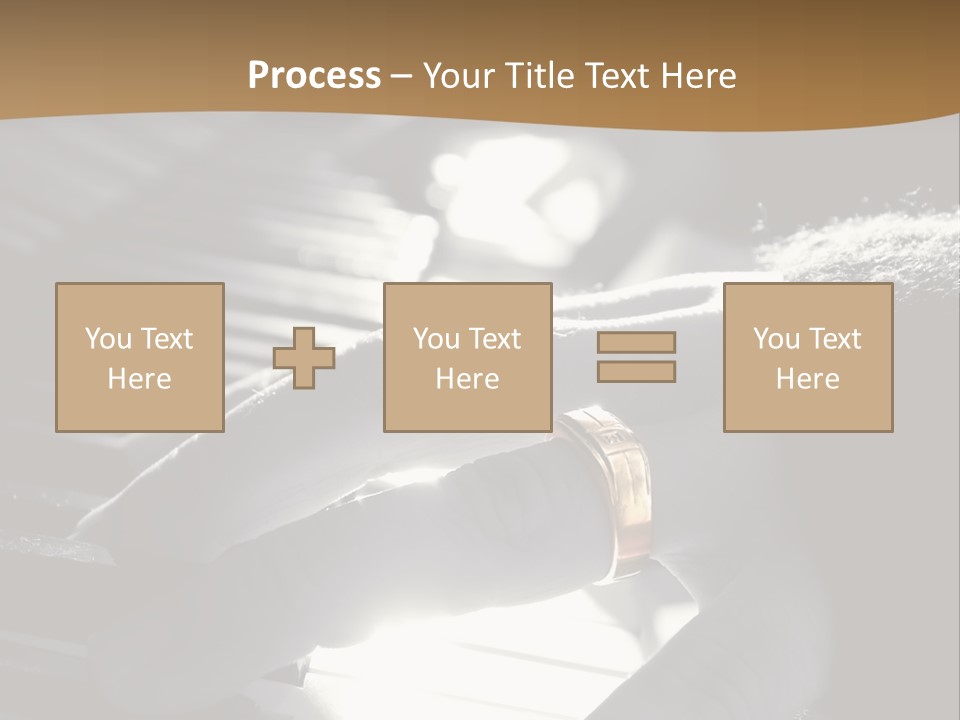 A Person Playing A Piano With A Ring On Their Finger PowerPoint Template