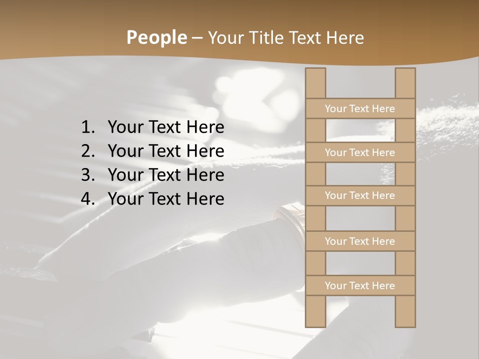 A Person Playing A Piano With A Ring On Their Finger PowerPoint Template