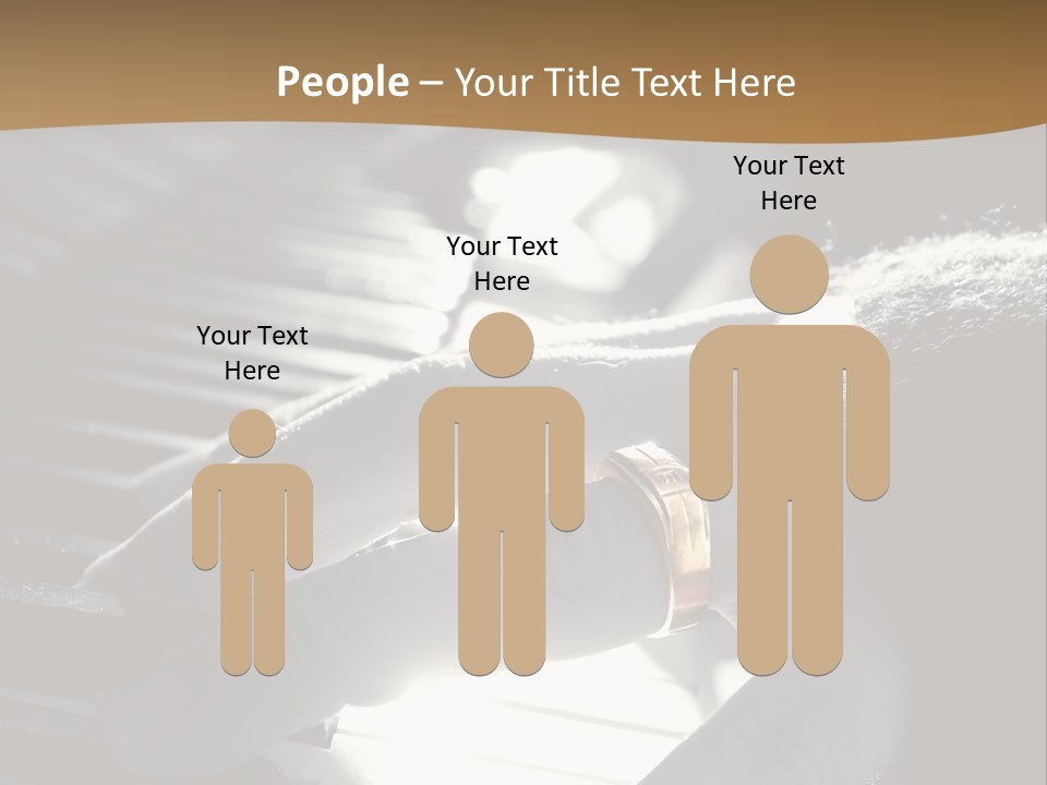 A Person Playing A Piano With A Ring On Their Finger PowerPoint Template