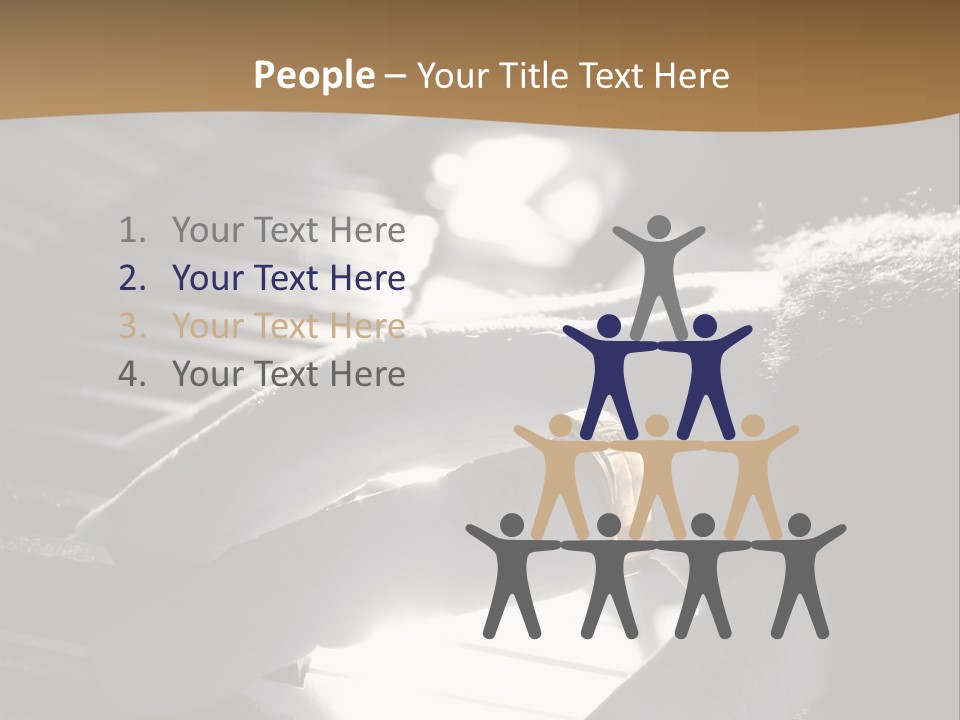 A Person Playing A Piano With A Ring On Their Finger PowerPoint Template