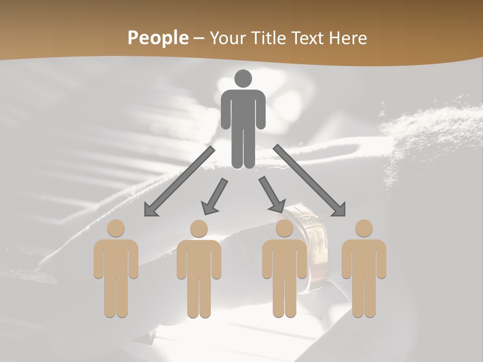 A Person Playing A Piano With A Ring On Their Finger PowerPoint Template