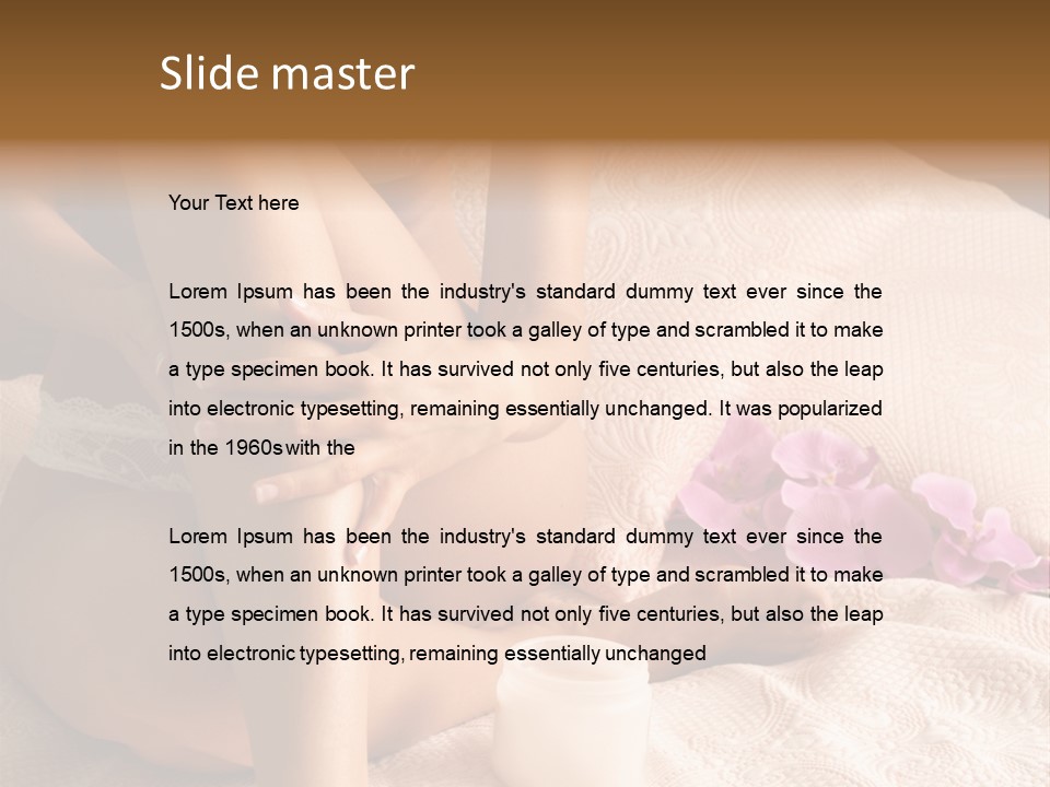 Body Care - Body Creme Application - Health And Beauty PowerPoint Template