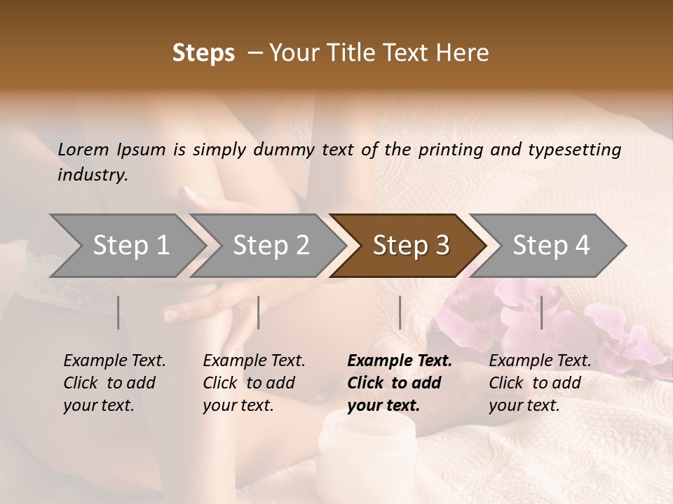 Body Care - Body Creme Application - Health And Beauty PowerPoint Template