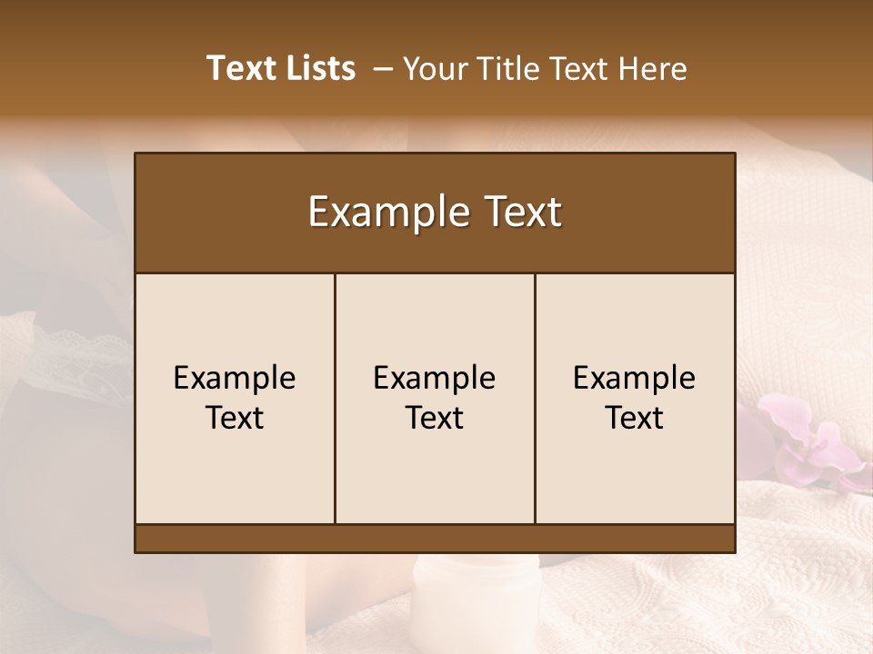 Body Care - Body Creme Application - Health And Beauty PowerPoint Template